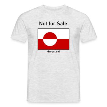 Not for Sale - Greenland Grönland Flagge Flag - Männer T-Shirt - Grau meliert - Vorne - AI Model Male 178 dark (178cm)