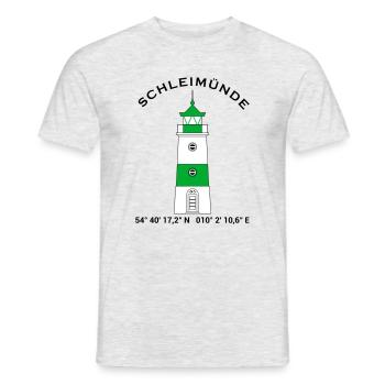 Leuchtturm Schleimünde - Maritim Nordsee Ostsee - Männer T-Shirt - Grau meliert - Vorne - AI Model Male 178 dark (178cm)