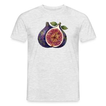 Feige Mosaik - Frucht-Art für Food-Liebhaber - Männer T-Shirt - Grau meliert - Vorne - AI Model Male 178 dark (178cm)