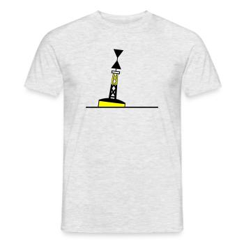 Tonne - Boje Nordsee Segeln Ostsee Maritim - Männer T-Shirt - Grau meliert - Vorne - AI Model Male 178 dark (178cm)