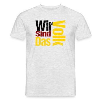 Wir_SInd_Das_Volk - Männer T-Shirt - Grau meliert - Vorne - AI Model Male 178 dark (178cm)