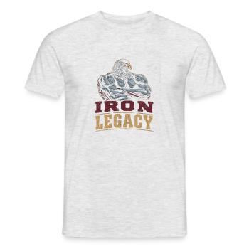 Vintage Gym Bodybuilding Eagle Retro Strength Fitness - Men's T-Shirt - heather grey - Front - AI Model Male 178 dark (178cm)
