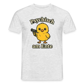 Ich Bin Am Ende Psychisch am Ente - Männer T-Shirt - Grau meliert - Vorne - AI Model Male 178 dark (178cm)