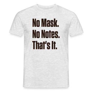 No Mask No Notes Neurodivergent Pride - Men's T-Shirt - heather grey - Front - AI Model Male 178 dark (178cm)
