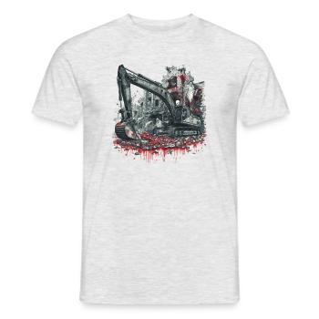 Démolition des damnés | Chemise d’horreur - T-shirt homme - gris chiné - Devant - AI Model Male 178 dark (178cm)