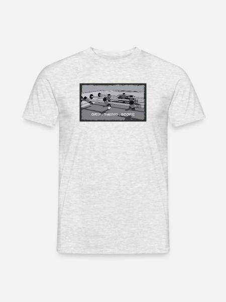 Foosball – Grip, Timing, Goal - Men's T-Shirt - heather grey