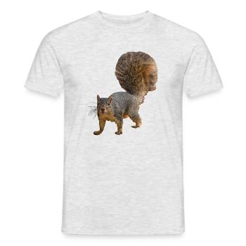 Squirrel from the front, Eastern fox squirrel - Men's T-Shirt - heather grey - Front - AI Model Male 178 dark (178cm)