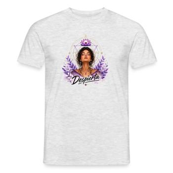 Despierta | Lotus Woman - Camiseta hombre - gris jaspeado - delante - AI Model Male 178 dark (178cm)