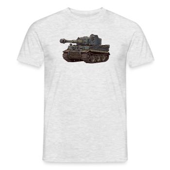 Panzer Tiger I - The Pure House Tiger RCCX - Men's T-Shirt - heather grey - Front - AI Model Male 178 dark (178cm)