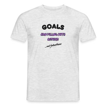 Ziele sind voller Handlungen – motivierendes Design - Männer T-Shirt - Grau meliert - Vorne - AI Model Male 178 dark (178cm)