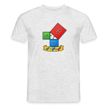 Satz des Pythagoras – Mathe einfach erklärt - Männer T-Shirt - Grau meliert - Vorne - AI Model Male 178 dark (178cm)