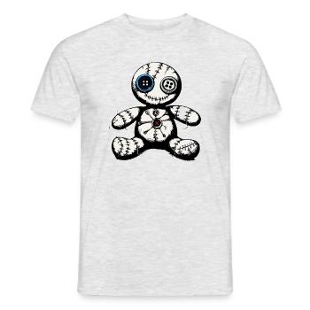 Voodoo Puppe  - Männer T-Shirt - Grau meliert - Vorne - AI Model Male 178 dark (178cm)