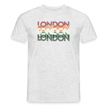 London Running City Geschenk für Läufer und Laufliebhaber - Männer T-Shirt - Grau meliert - Vorne - AI Model Male 178 dark (178cm)
