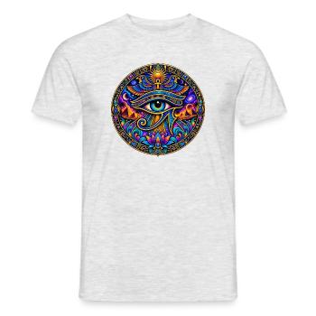 Auge des Horus - Männer T-Shirt - Grau meliert - Vorne - AI Model Male 178 dark (178cm)