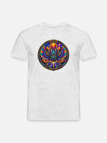 Skarabäus - Männer T-Shirt - Grau meliert
