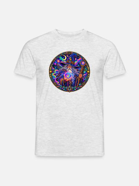Zauberer - Männer T-Shirt - Grau meliert