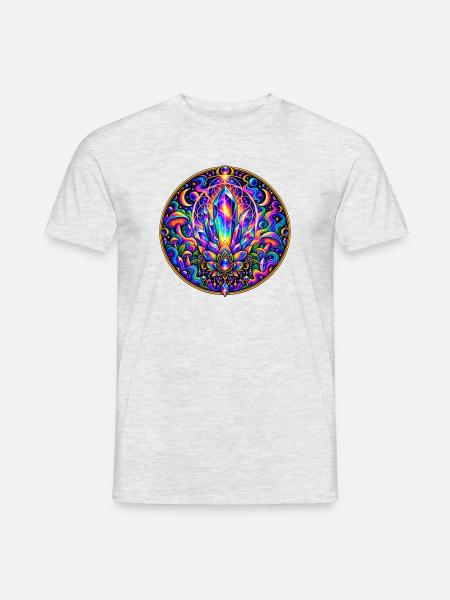 Kristall - Männer T-Shirt - Grau meliert