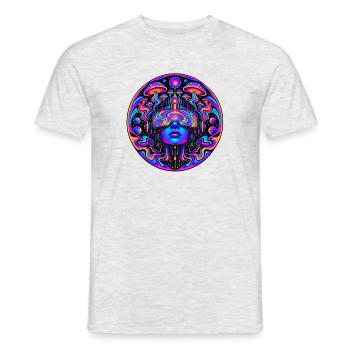 Cyberpunk - Männer T-Shirt - Grau meliert - Vorne - AI Model Male 178 dark (178cm)