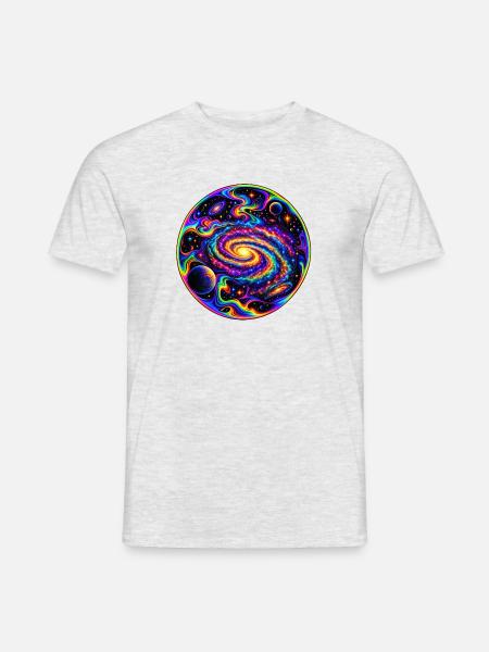 Milchstraße - Männer T-Shirt - Grau meliert