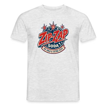 Zip-Zap Retro Soda - Männer T-Shirt - Grau meliert - Vorne - AI Model Male 178 dark (178cm)