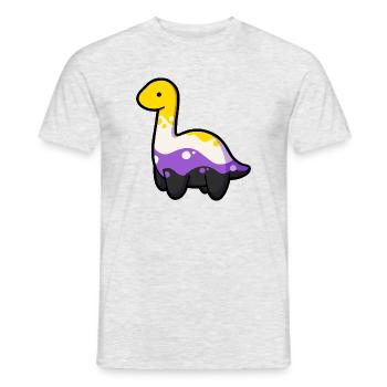 Hugadino – Pride-Lonk, nicht-binär - Männer T-Shirt - Grau meliert - Vorne - AI Model Male 178 dark (178cm)