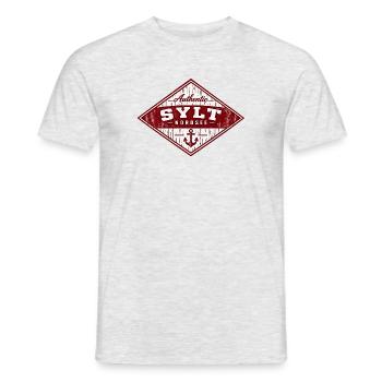 Sylt - Nordsee - Insel - Kampen - Westerland - Männer T-Shirt - Grau meliert - Vorne - AI Model Male 178 dark (178cm)