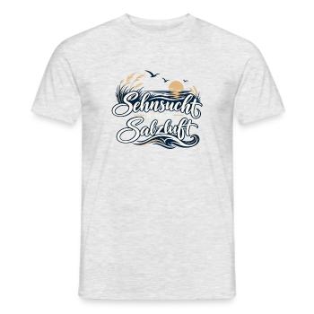 Sehnsucht nach Salzluft - Männer T-Shirt - Grau meliert - Vorne - AI Model Male 178 dark (178cm)