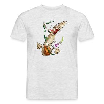Spargeltarzan - Männer T-Shirt - Grau meliert - Vorne - AI Model Male 178 dark (178cm)