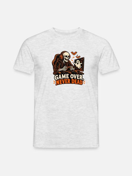 Spiel vorbei: Nie tot. - Männer T-Shirt - Grau meliert