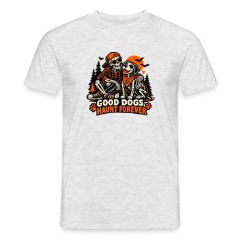 Gute Hunde spuken ewig - Männer T-Shirt - Grau meliert - Vorne - AI Model Male 178 dark (178cm)