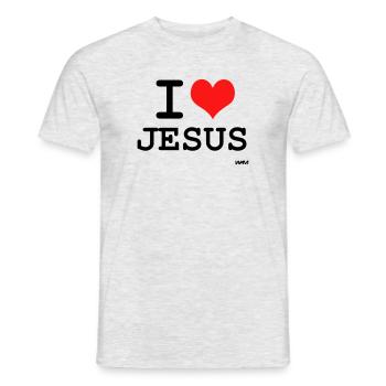 i love Jesus - couleurs personnalisables - T-shirt homme - gris chiné - Devant - AI Model Male 178 dark (178cm)