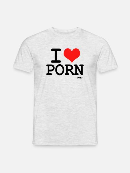 porn - Men's T-Shirt - heather grey