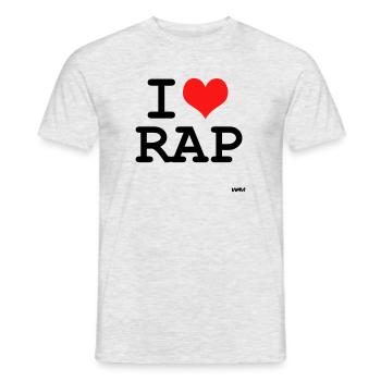 rap - Men's T-Shirt - heather grey - Front - AI Model Male 178 dark (178cm)