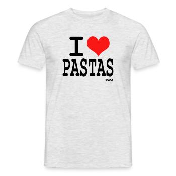 pastas - Men's T-Shirt - heather grey - Front - AI Model Male 178 dark (178cm)