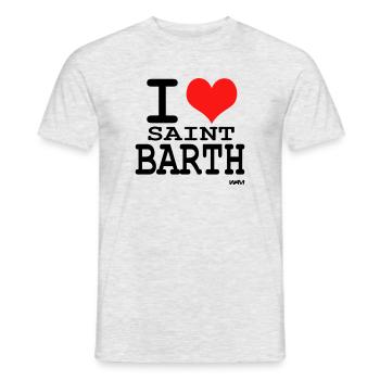 saintbarth - Männer T-Shirt - Grau meliert - Vorne - AI Model Male 178 dark (178cm)
