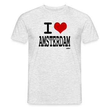 i love amsterdam - Männer T-Shirt - Grau meliert - Vorne - AI Model Male 178 dark (178cm)