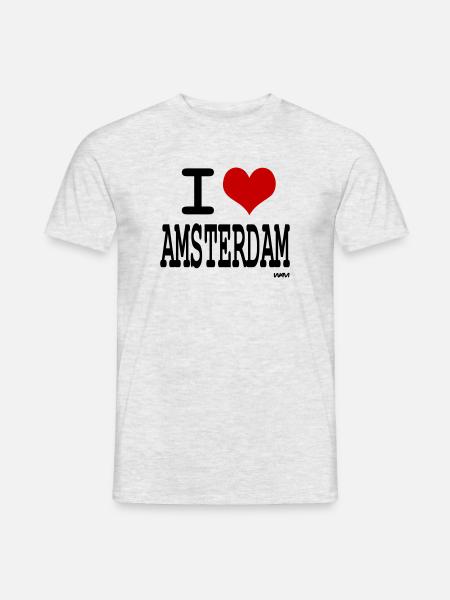 i love amsterdam - Men's T-Shirt - heather grey