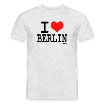 I love Berlin  - Männer T-Shirt - Grau meliert - Vorne - AI Model Male 178 dark (178cm)