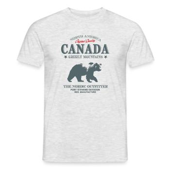 Canada - Grizzly Bear - Männer T-Shirt - Grau meliert - Vorne - AI Model Male 178 dark (178cm)