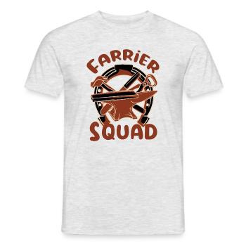 Farrier Squad Lustiger Spruch Metallarbeiter - Männer T-Shirt - Grau meliert - Vorne - AI Model Male 178 dark (178cm)