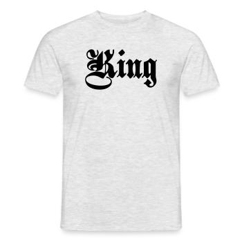 King 5. - Men's T-Shirt - heather grey - Front - AI Model Male 178 dark (178cm)