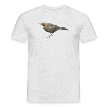 Merle Jeune Oiseau - T-shirt homme - gris chiné - Devant - AI Model Male 178 dark (178cm)
