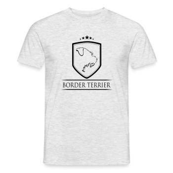 BORDER TERRIER COAT - T-shirt homme - gris chiné - Devant - AI Model Male 178 dark (178cm)