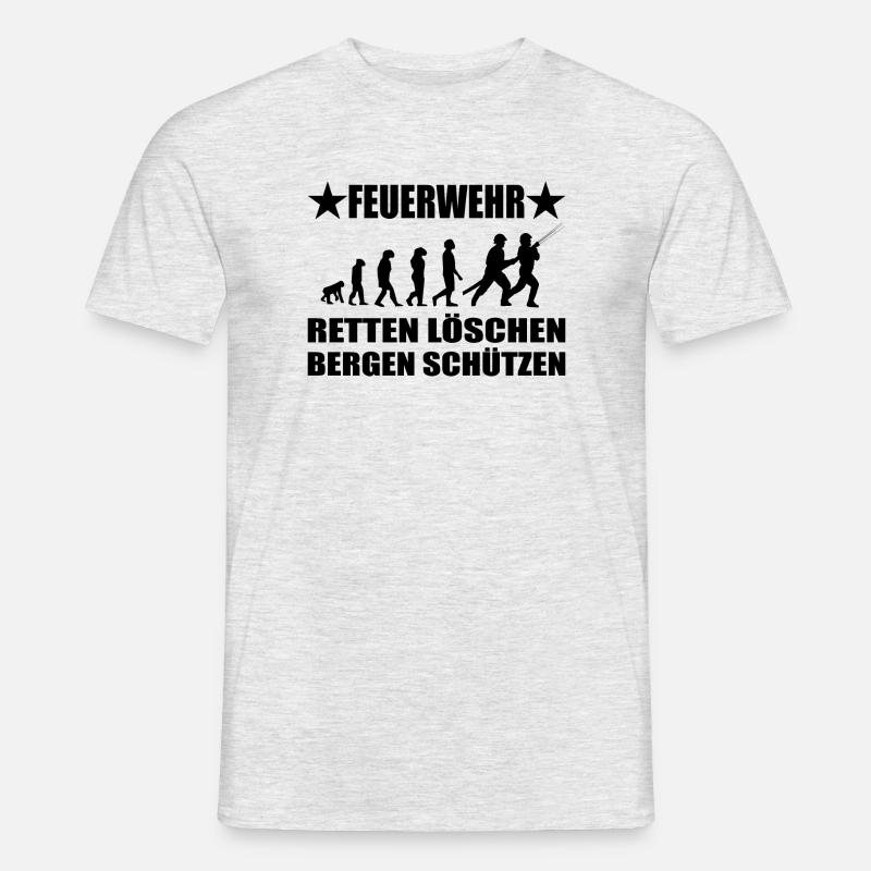 Feuerwehr - Männer T-Shirt - Grau meliert