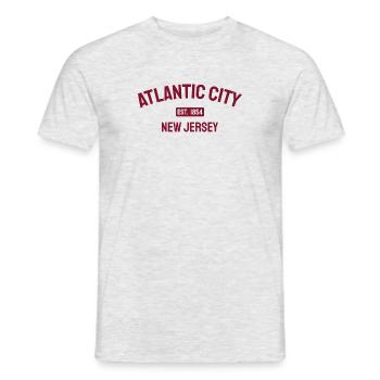 Atlantic City - Fondé en 1854 - New Jersey - États-Unis - T-shirt homme - gris chiné - Devant - AI Model Male 178 dark (178cm)