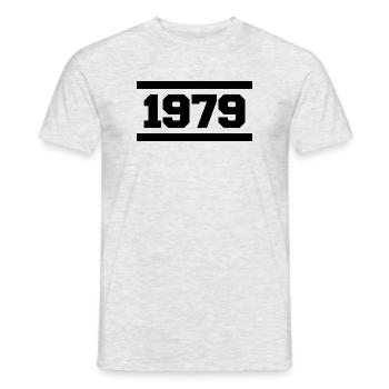 1979 - T-shirt homme - gris chiné - Devant - AI Model Male 178 dark (178cm)