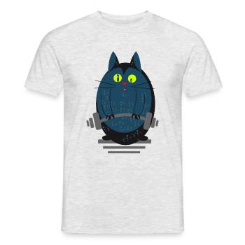 Katzenstark - Men's T-Shirt - heather grey - Front - AI Model Male 178 dark (178cm)