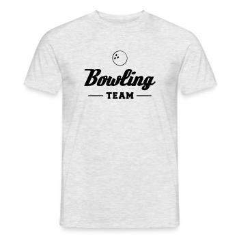 Bowling Team - Männer T-Shirt - Grau meliert - Vorne - AI Model Male 178 dark (178cm)