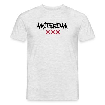 amsterdam - Männer T-Shirt - Grau meliert - Vorne - AI Model Male 178 dark (178cm)