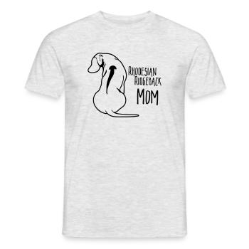 RHODESIAN RIDGEBACK MOM chien chiens Mama Wilsigns - T-shirt homme - gris chiné - Devant - AI Model Male 178 dark (178cm)